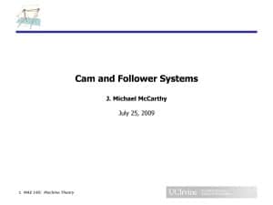 Lecture notes on cam-follower systems