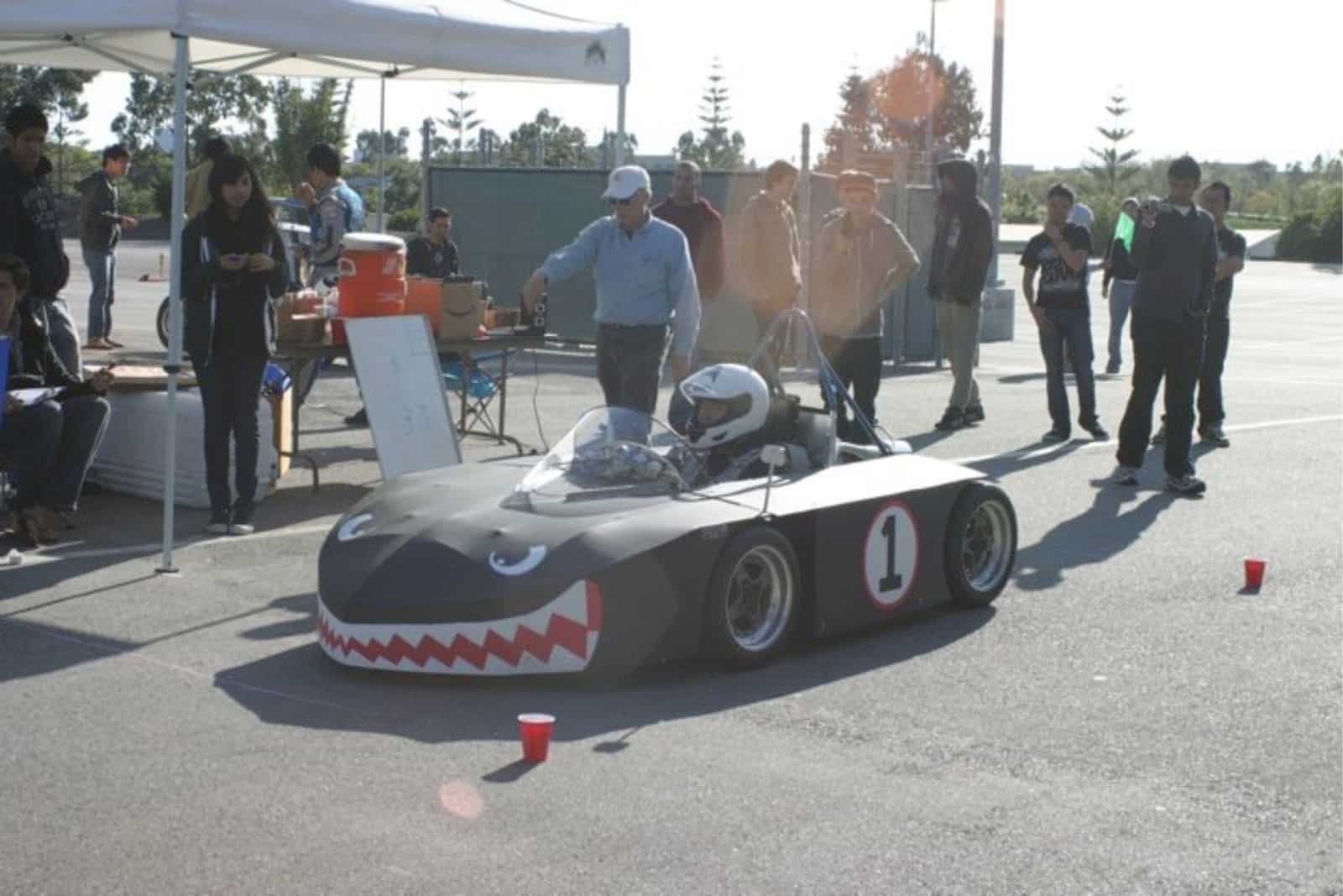 Another view of UCI's Delta CNG-Electric racecar