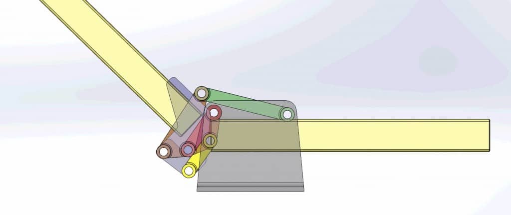Another version of a six-bar folding linkage