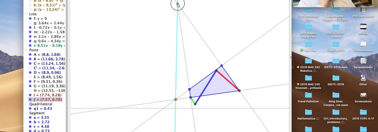 Construction of the Canonical Coordinate System for a Four-Bar Linkage