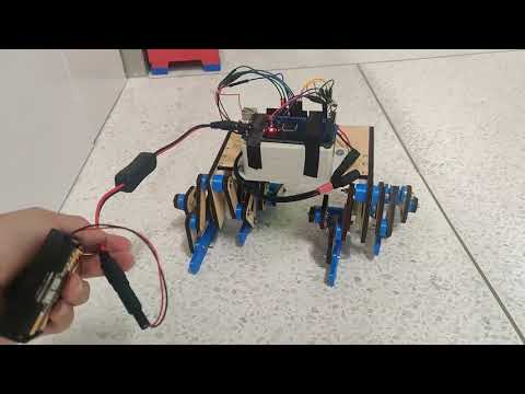 A Walking Robot with Four Legs and Two Actuators